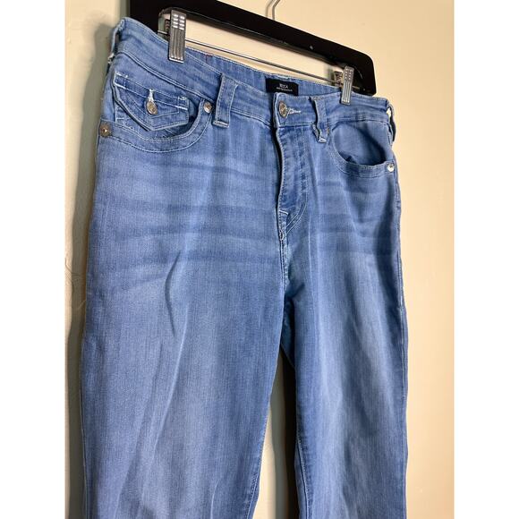 y2k True Religion Becca Mid RIse Boot Jeans Light Wash 32 - Picture 3 of 6